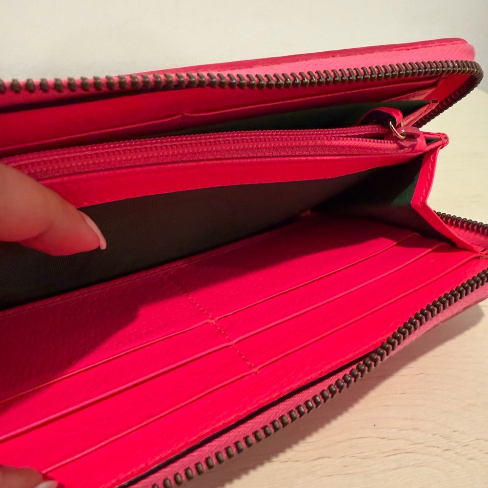 Gucci Horsebit Bright Pink Floral Wallet - Picture 7 of 9